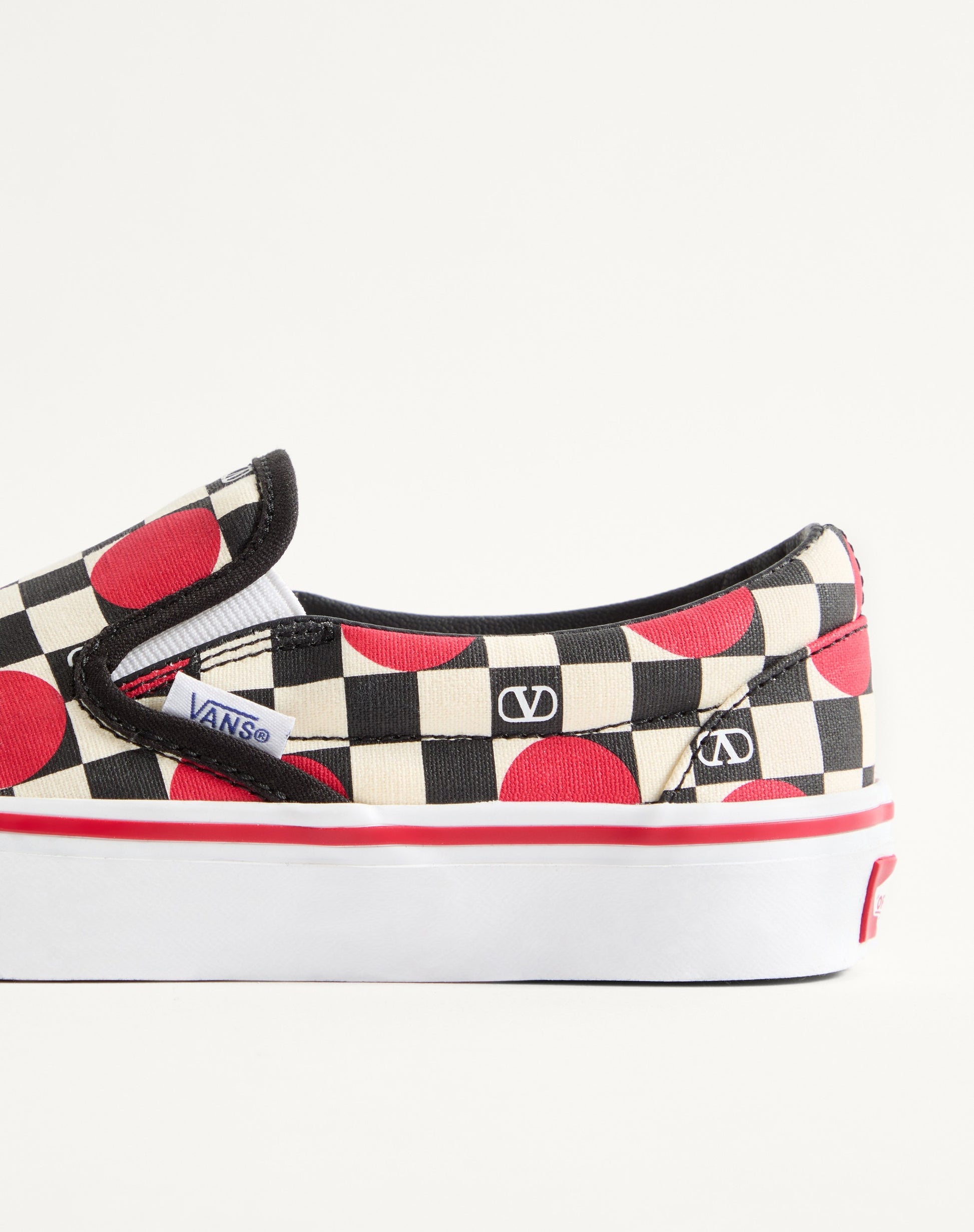 Valentino Garavani And Vans Fabric Slip-on Trainer With Vlogo Checkerboard Print And Polka Dot Detail