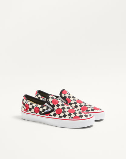 Valentino Garavani And Vans Fabric Slip-on Trainer With Vlogo Checkerboard Print And Polka Dot Detail