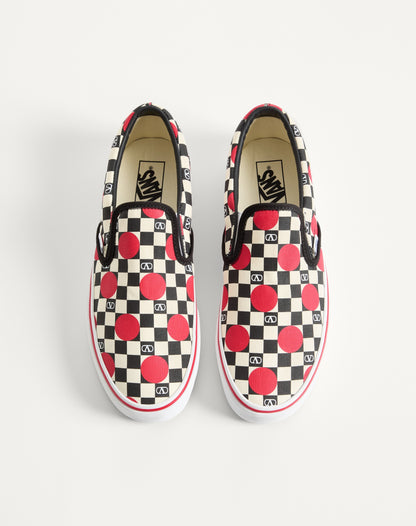 Valentino Garavani And Vans Fabric Slip-on Trainer With Vlogo Checkerboard Print And Polka Dot Detail
