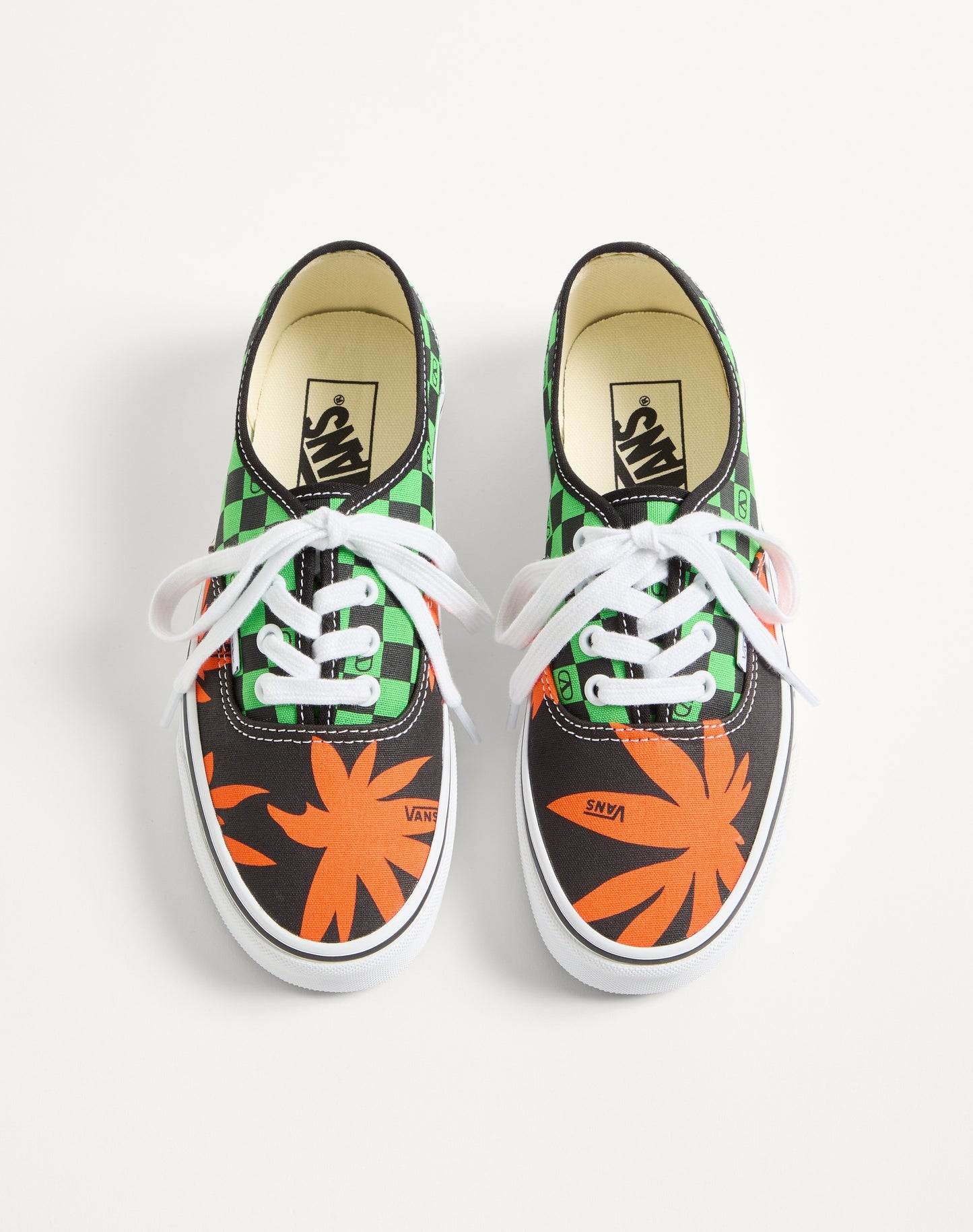 Valentino Garavani And Vans Low-top Fabric Trainer With Vlogo Checkerboard Print And Tropical Leaves Print