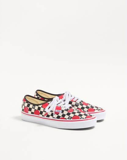 Valentino Garavani And Vans Low-top Trainer In Fabric With Vlogo Checkerboard Print And Polka Dot Detail