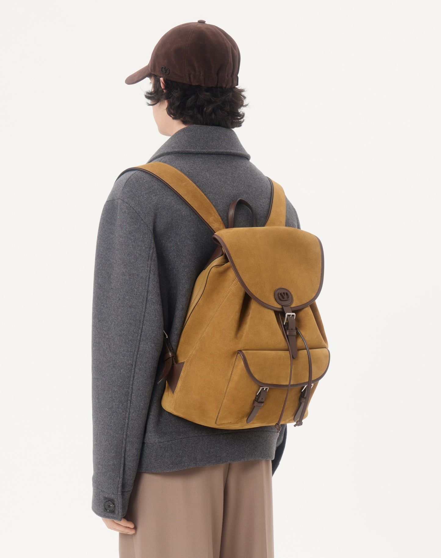 Valentino Garavani Antibes Suede Backpack
