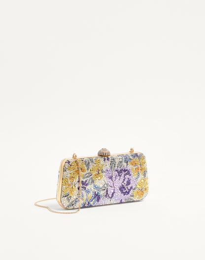 Valentino Garavani Carry Secrets Minaudiere With Flowerism Rhinestone Motif