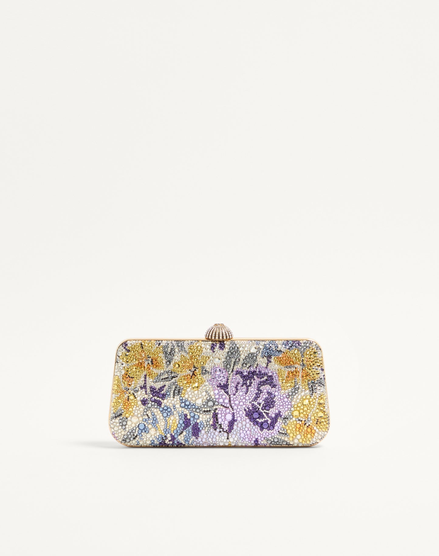 Valentino Garavani Carry Secrets Minaudiere With Flowerism Rhinestone Motif