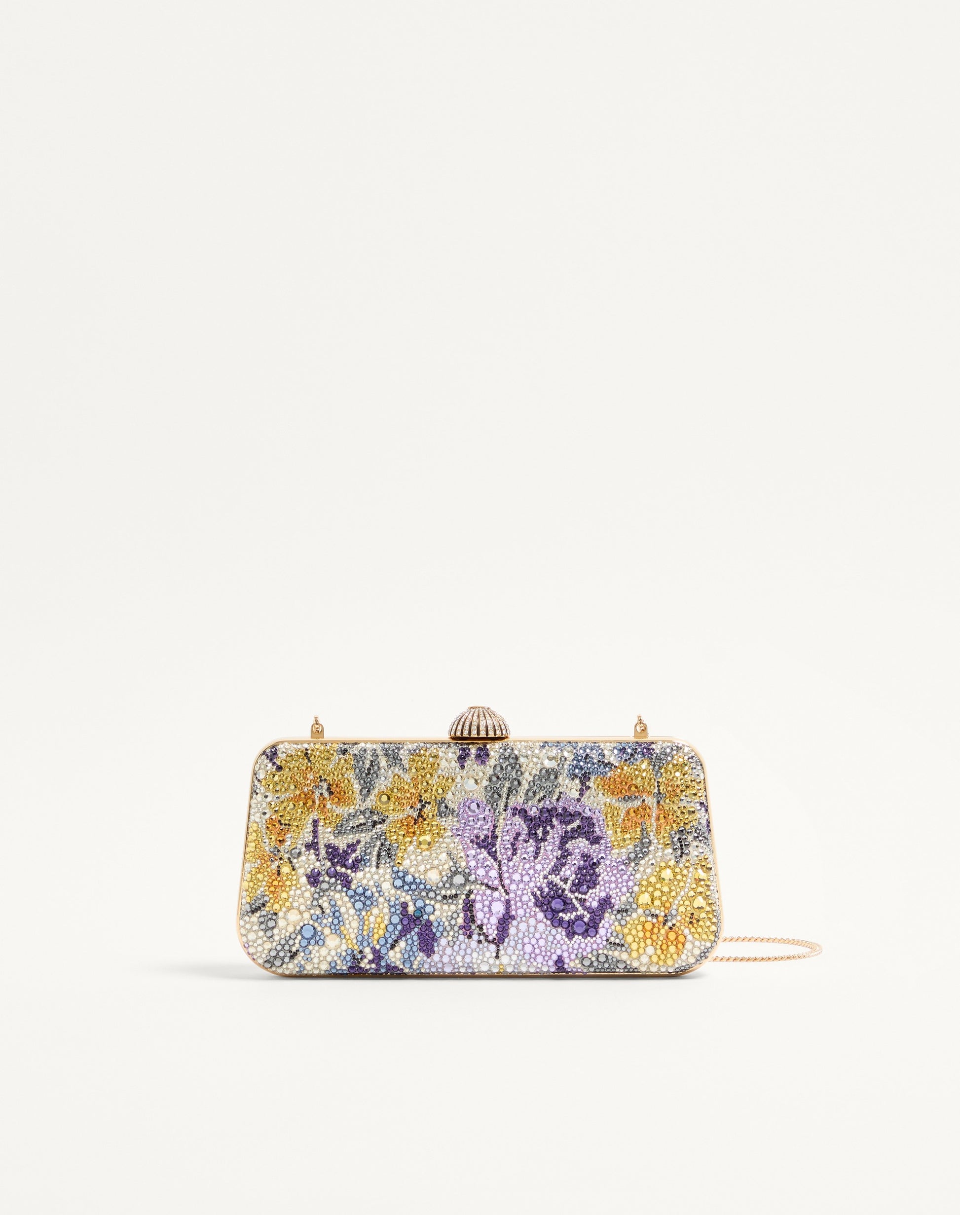 Valentino Garavani Carry Secrets Minaudiere With Flowerism Rhinestone Motif