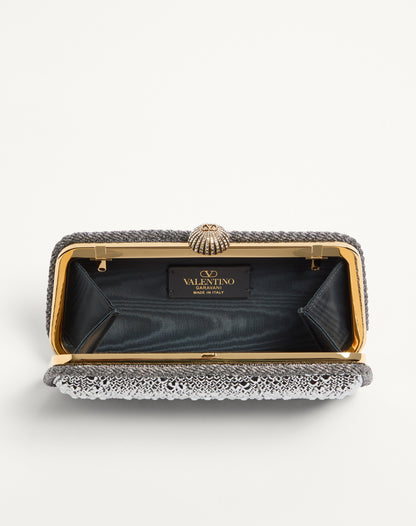 Valentino Garavani Carry Secrets Minaudiere With Rhinestones