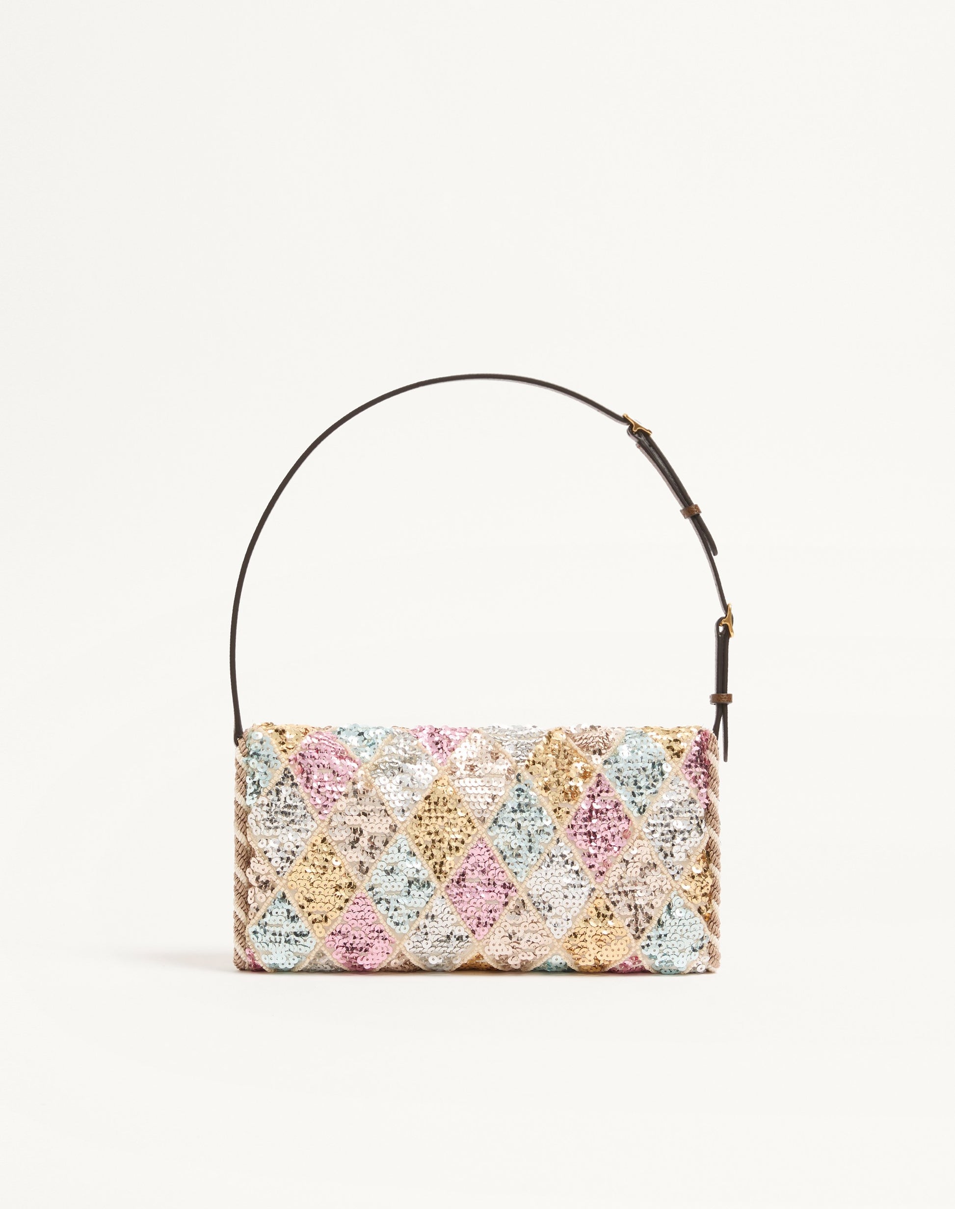 Valentino Garavani Devain Small Shoulder Bag With Rhombelle Embroidery.