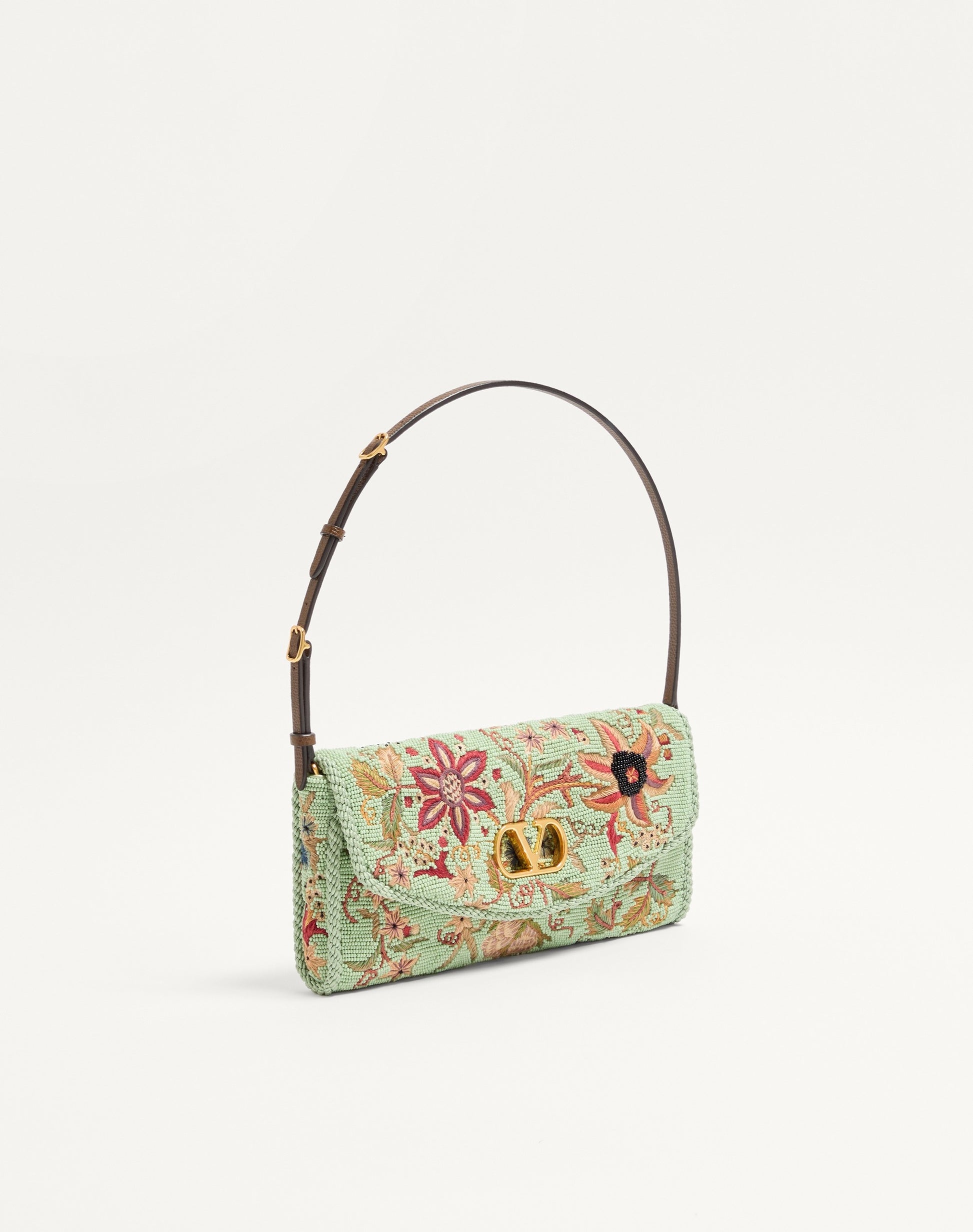 Valentino Garavani Devain Embroidered Small Shoulder Bag