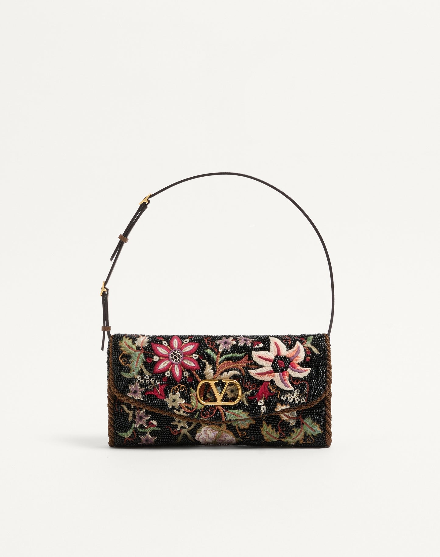 Valentino Garavani Devain Embroidered Small Shoulder Bag