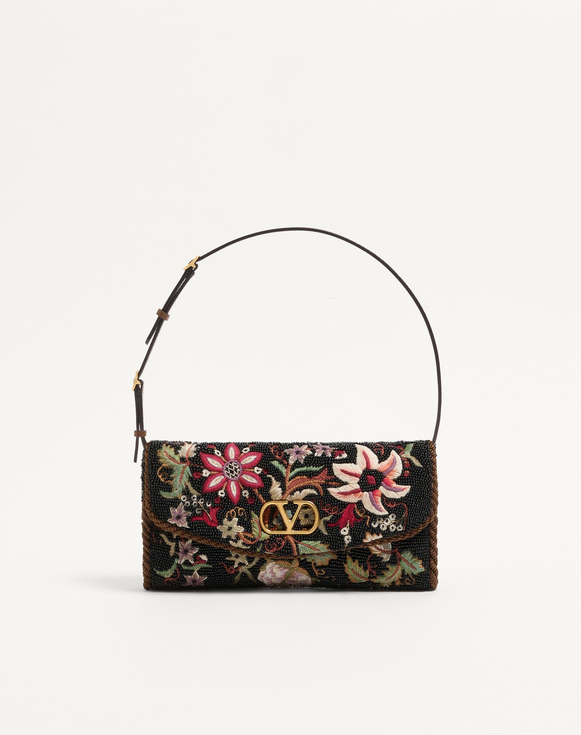 Valentino Garavani Devain Embroidered Small Shoulder Bag