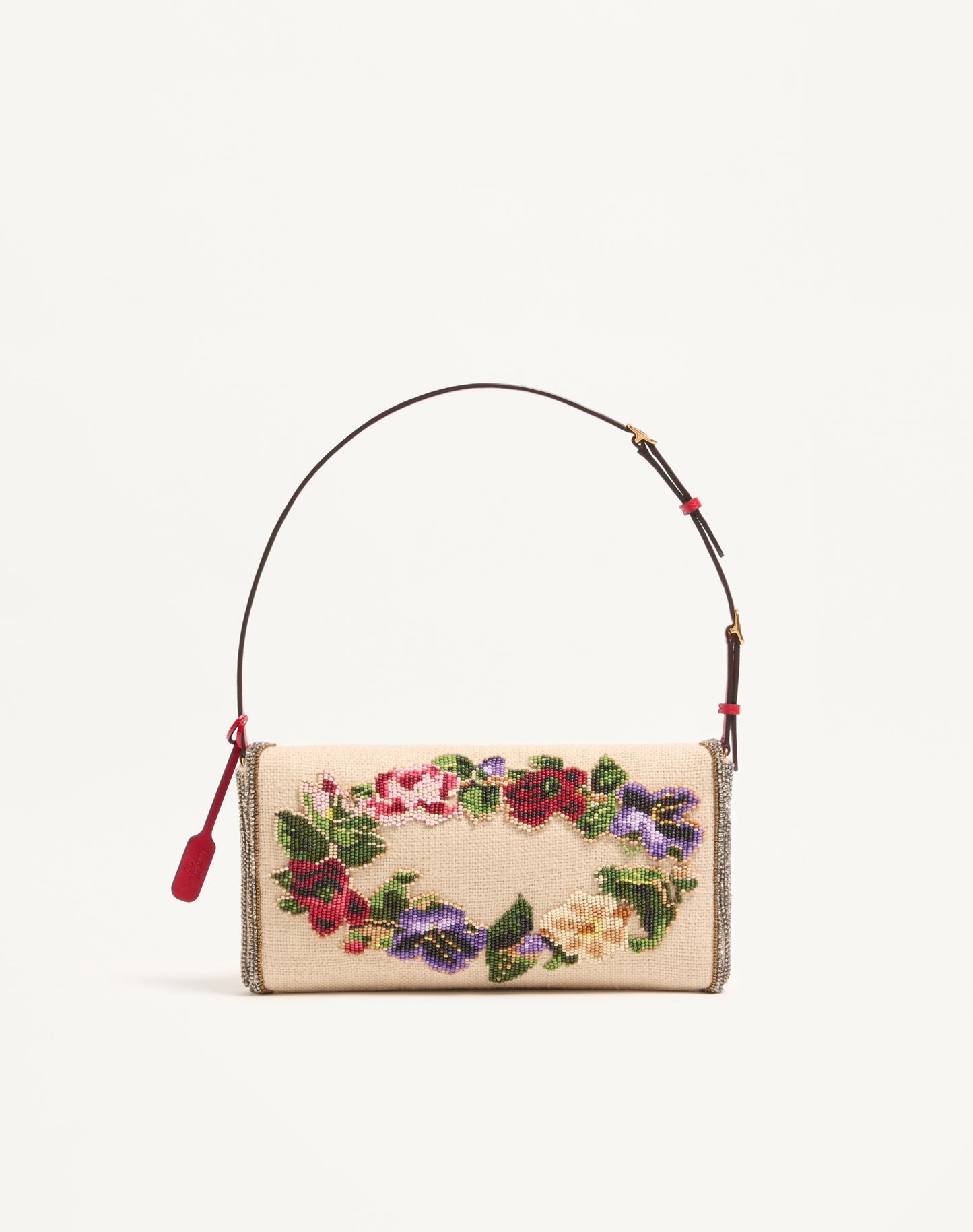 Valentino Garavani Devain Embroidered Small Shoulder Bag