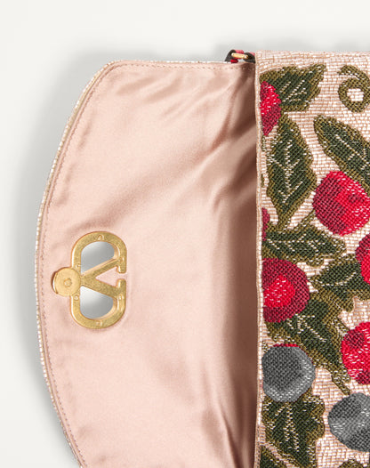 Valentino Garavani Devain Embroidered Small Shoulder Bag