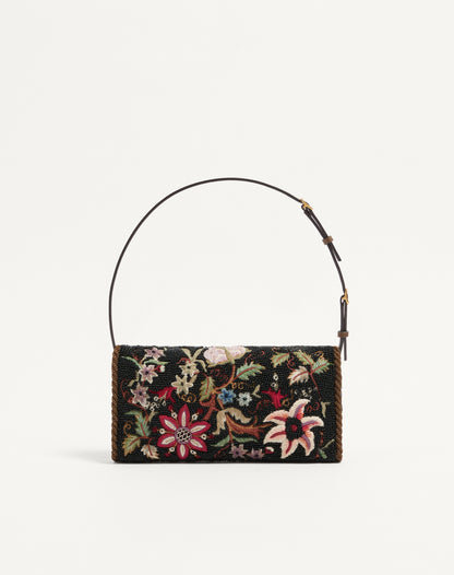Valentino Garavani Devain Embroidered Small Shoulder Bag