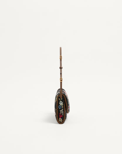 Valentino Garavani Devain Embroidered Small Shoulder Bag