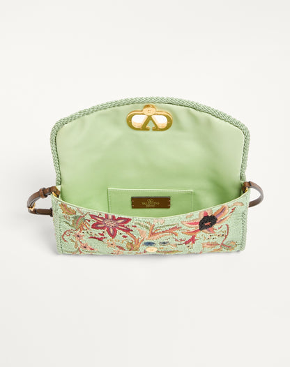 Valentino Garavani Devain Embroidered Small Shoulder Bag