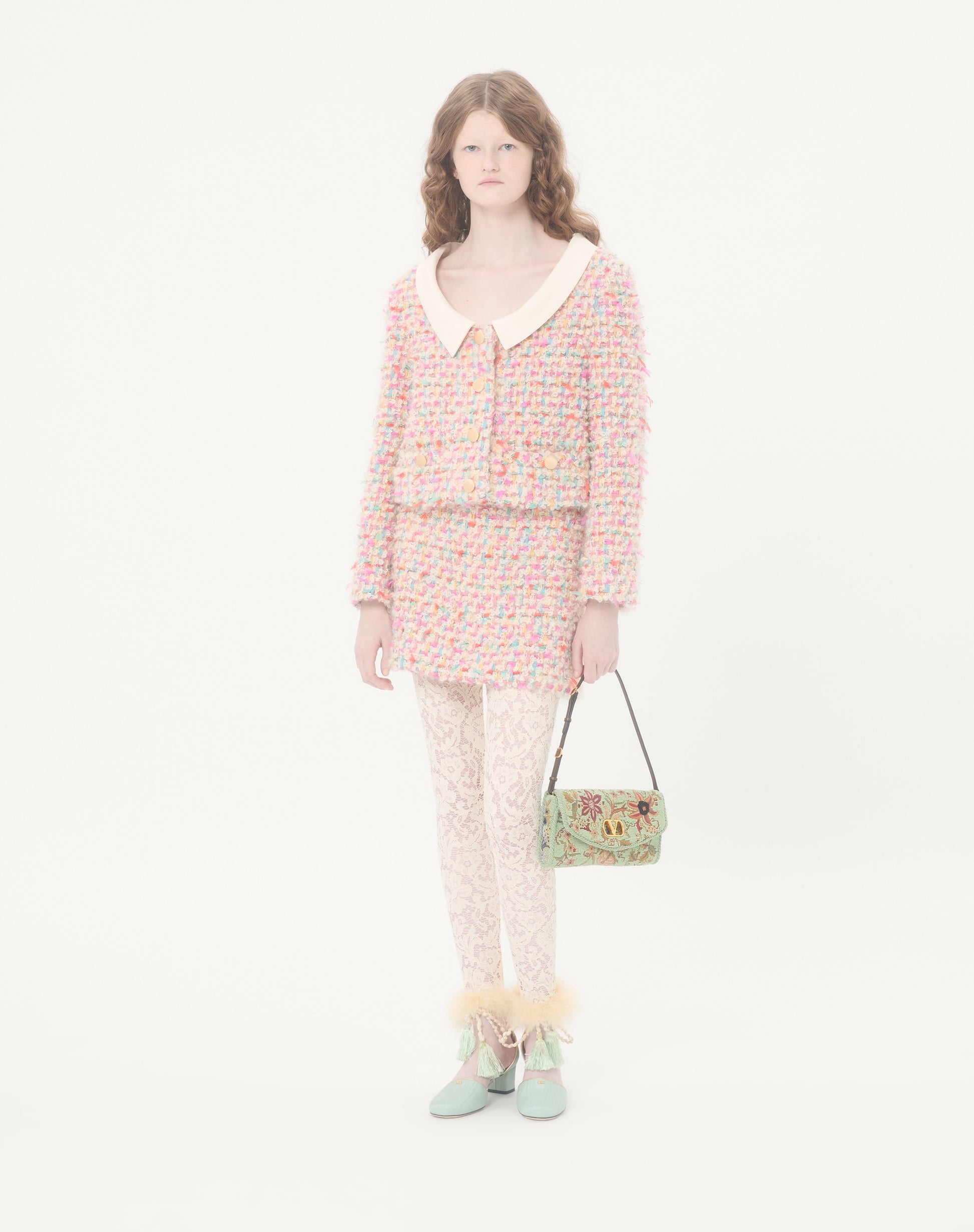 Valentino Garavani Devain Embroidered Small Shoulder Bag