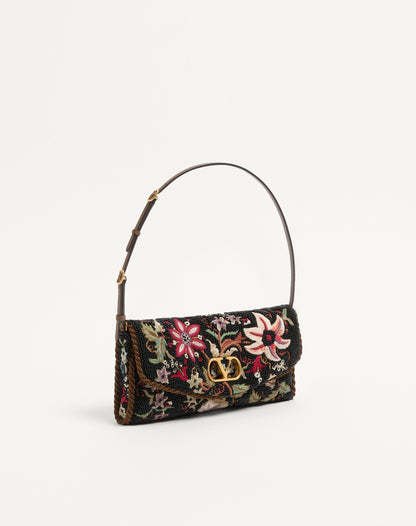 Valentino Garavani Devain Embroidered Small Shoulder Bag