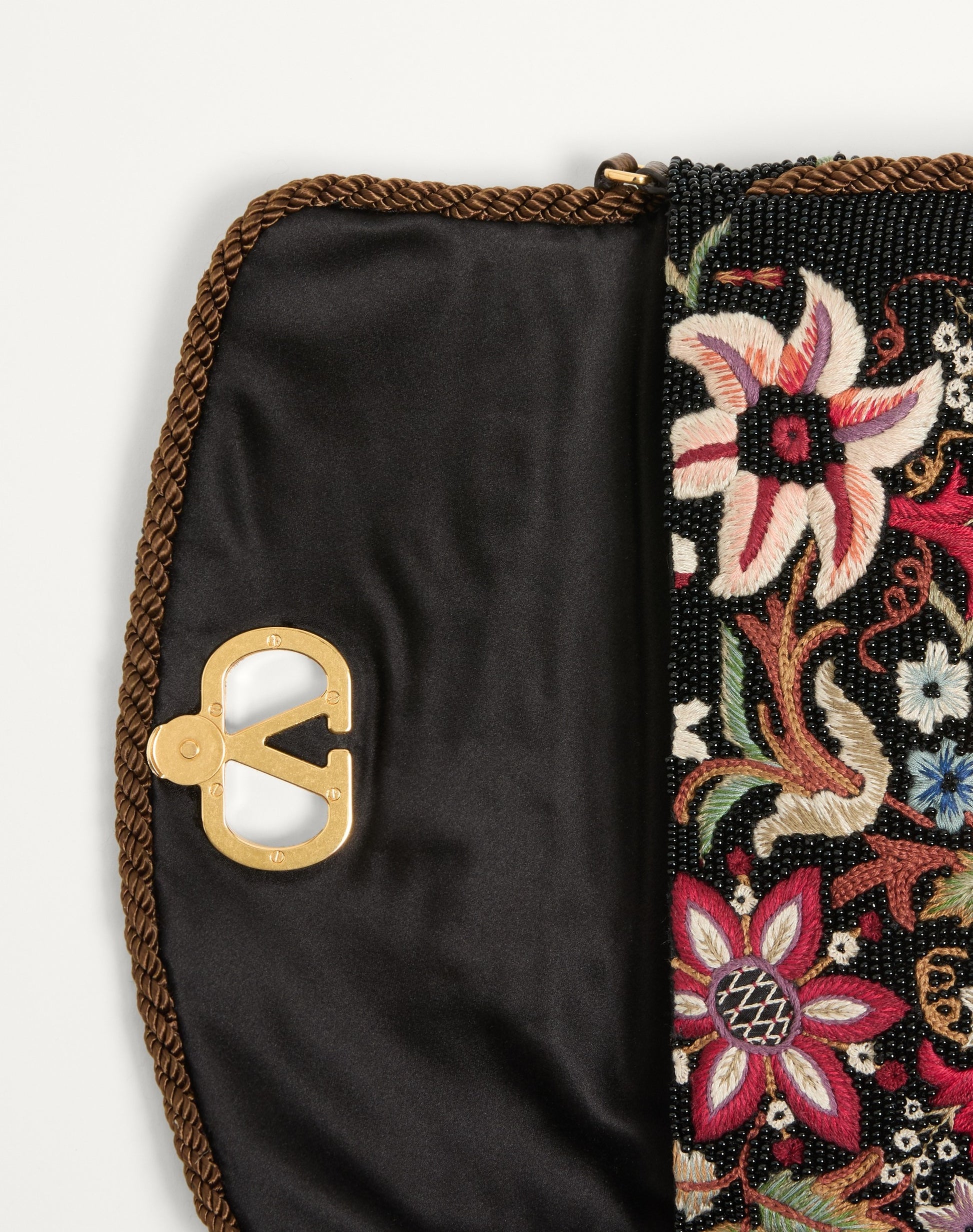 Valentino Garavani Devain Embroidered Small Shoulder Bag