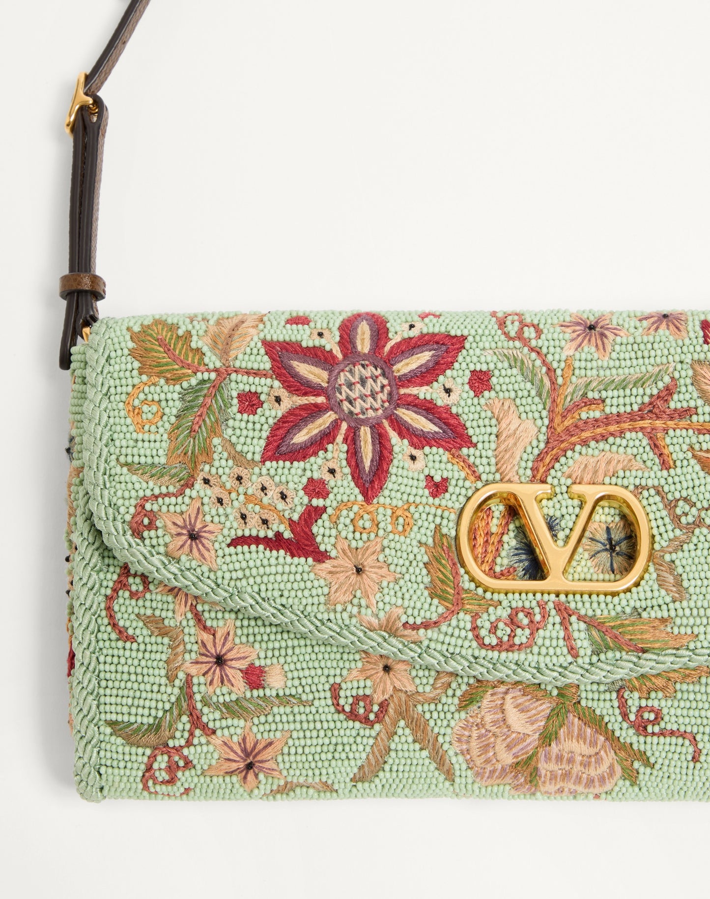 Valentino Garavani Devain Embroidered Small Shoulder Bag