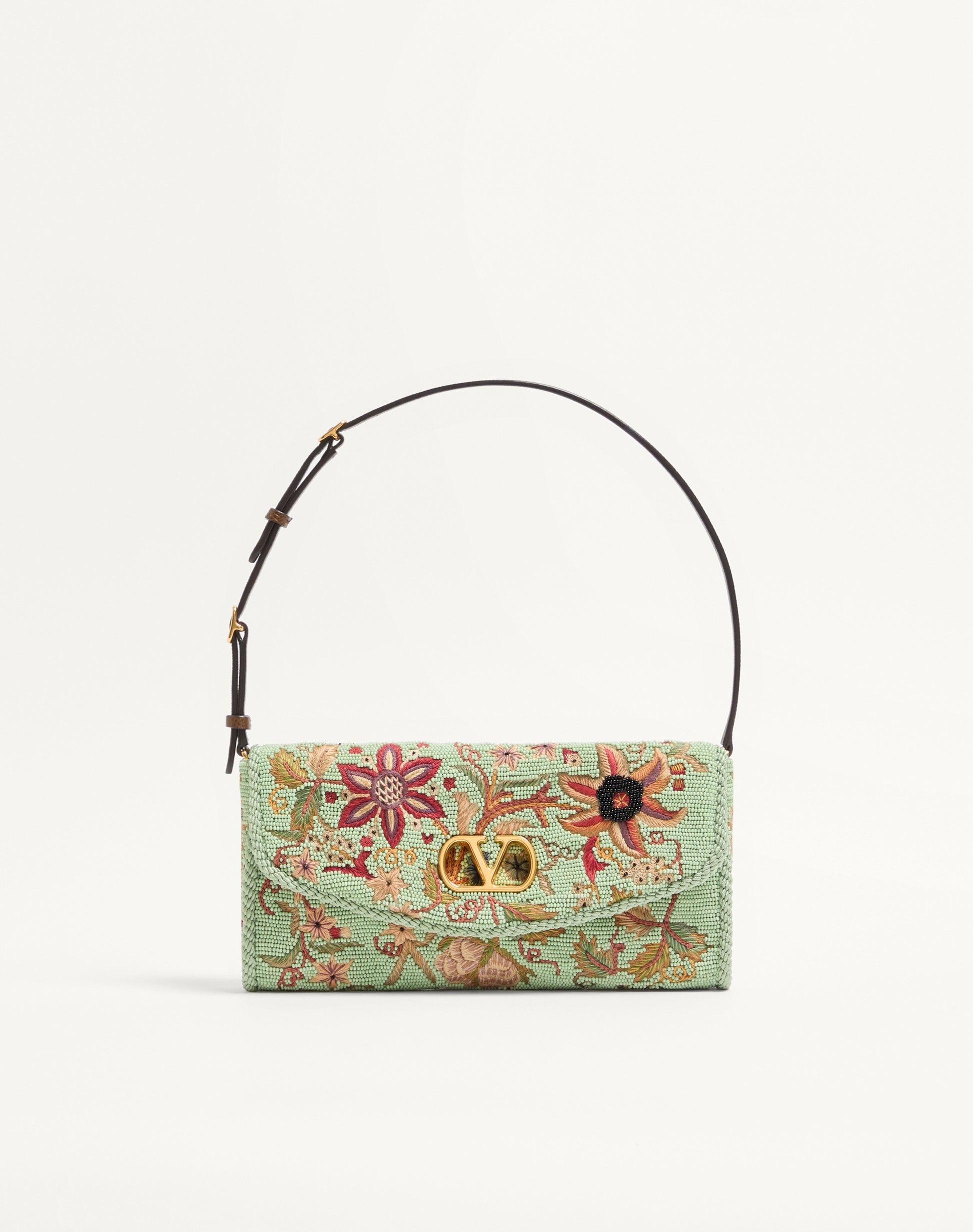 Valentino Garavani Devain Embroidered Small Shoulder Bag