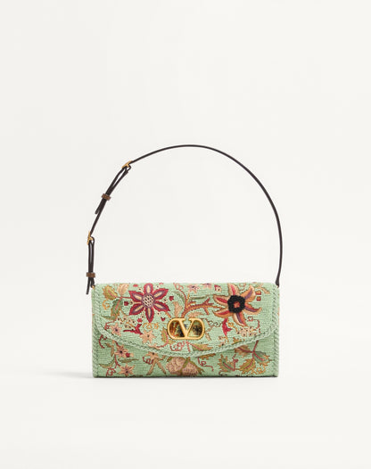 Valentino Garavani Devain Embroidered Small Shoulder Bag