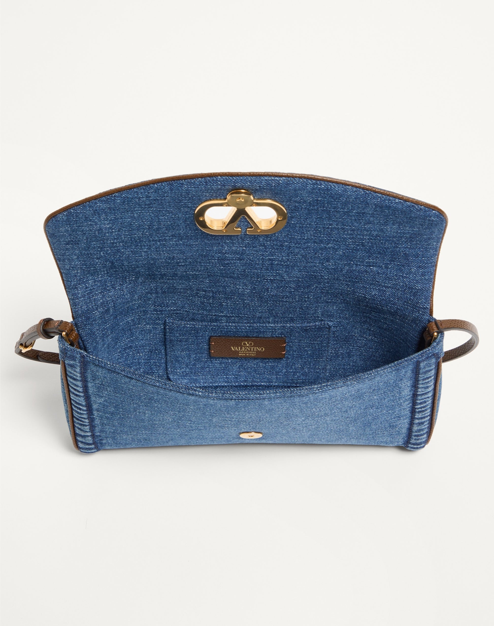 Valentino Garavani Devain Small Denim Shoulder Bag