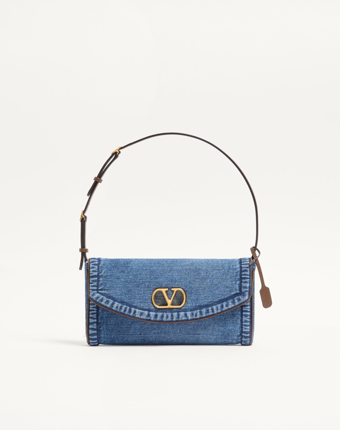 Valentino Garavani Devain Small Denim Shoulder Bag