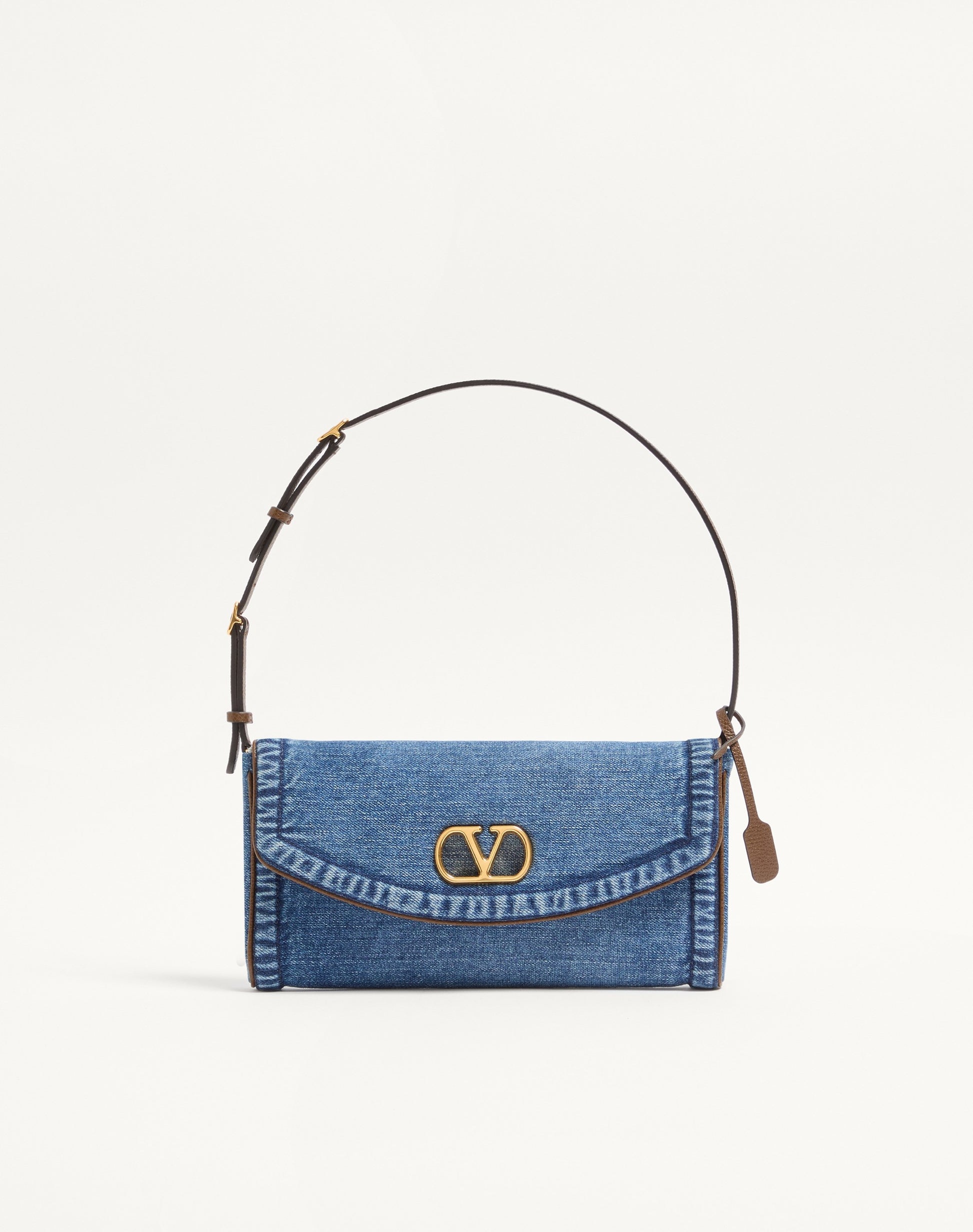 Valentino Garavani Devain Small Denim Shoulder Bag