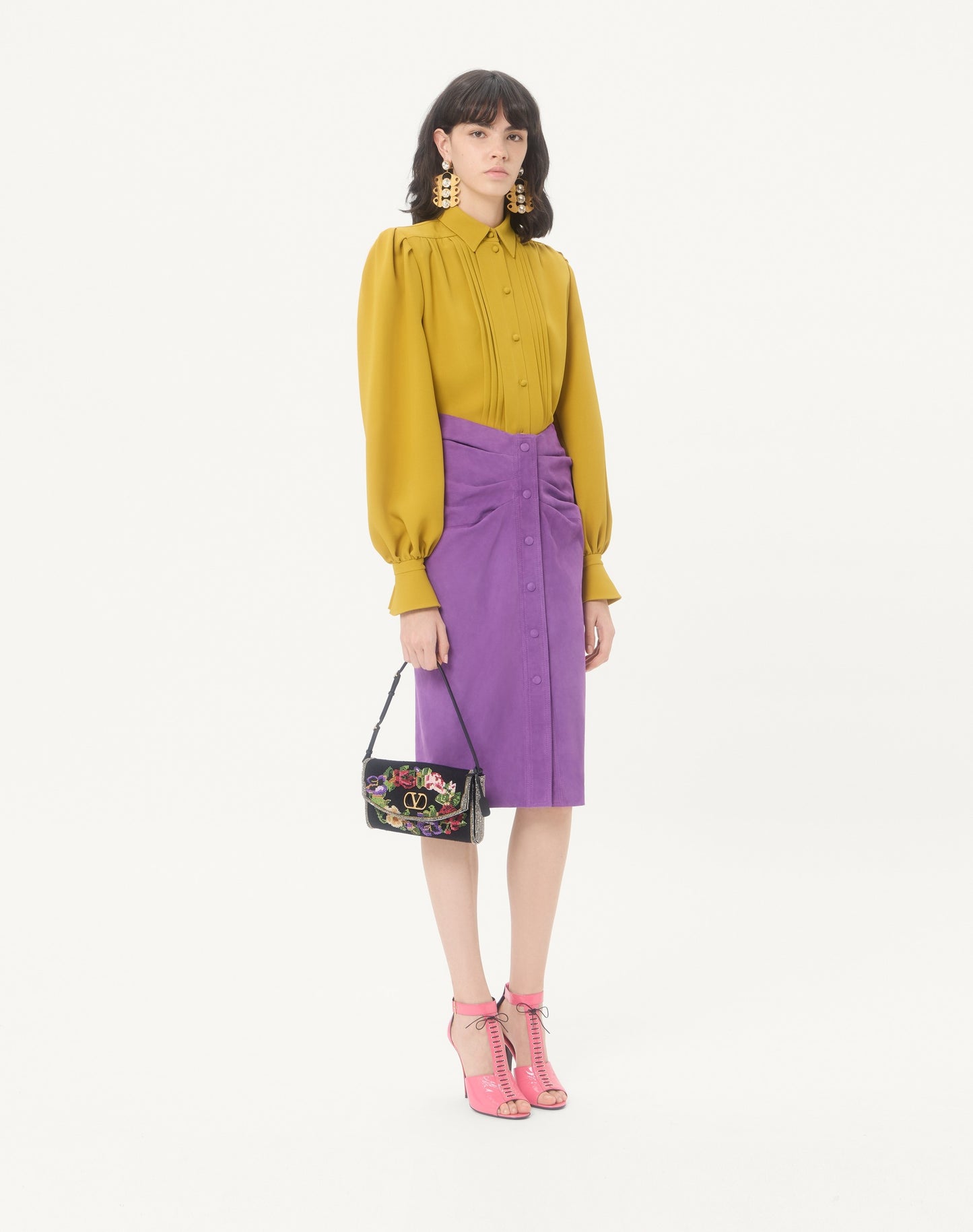 Valentino Garavani Devain Small Embroidered Shoulder Bag