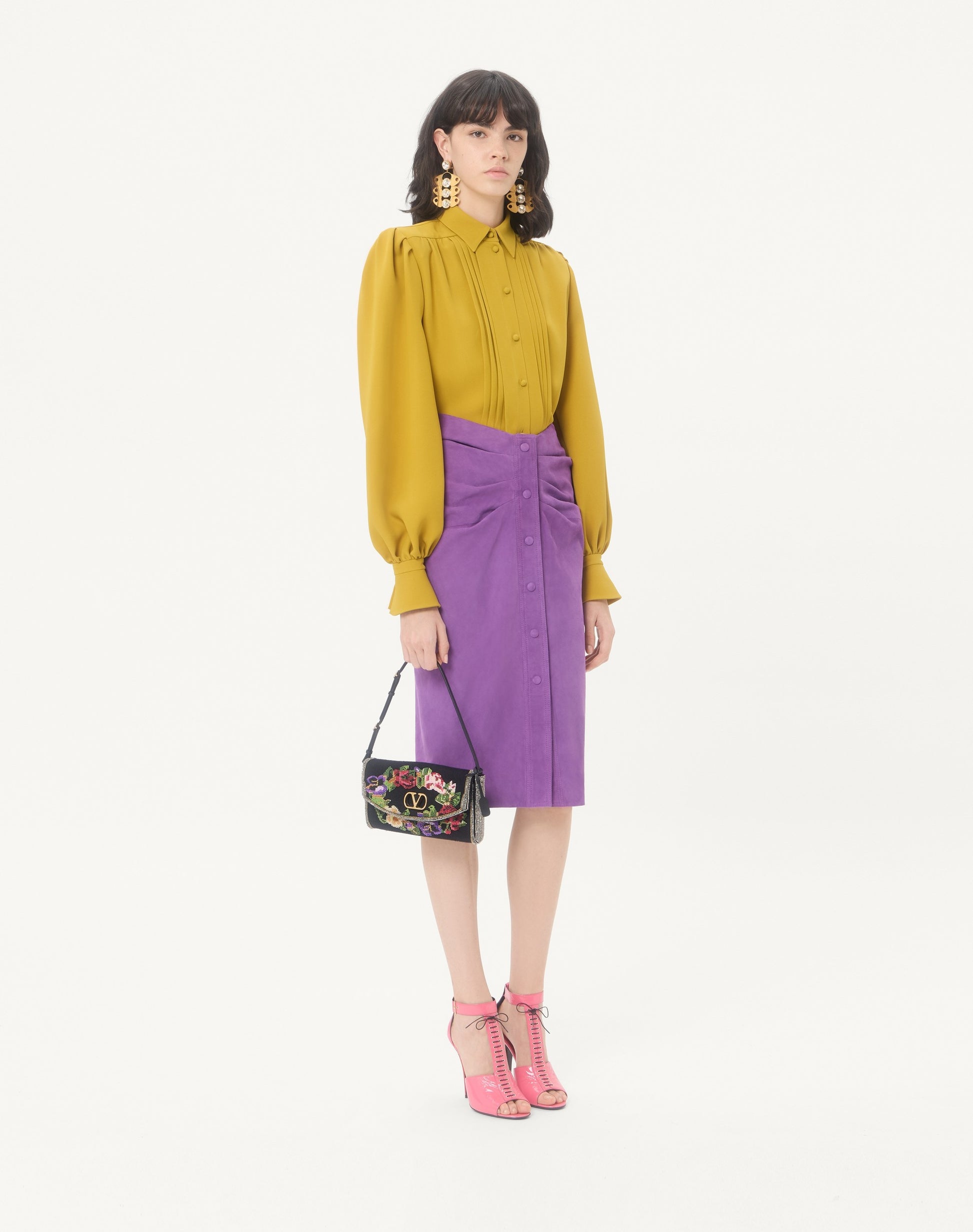 Valentino Garavani Devain Small Embroidered Shoulder Bag