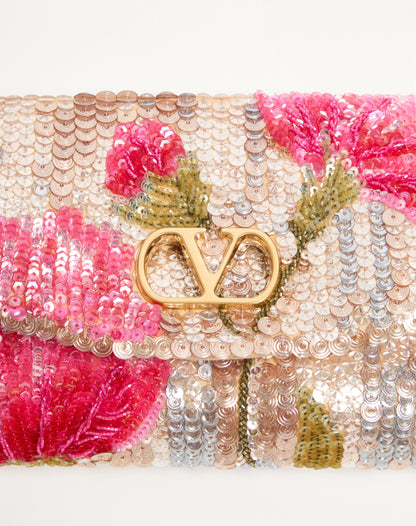 Valentino Garavani Devain Small Embroidered Shoulder Bag