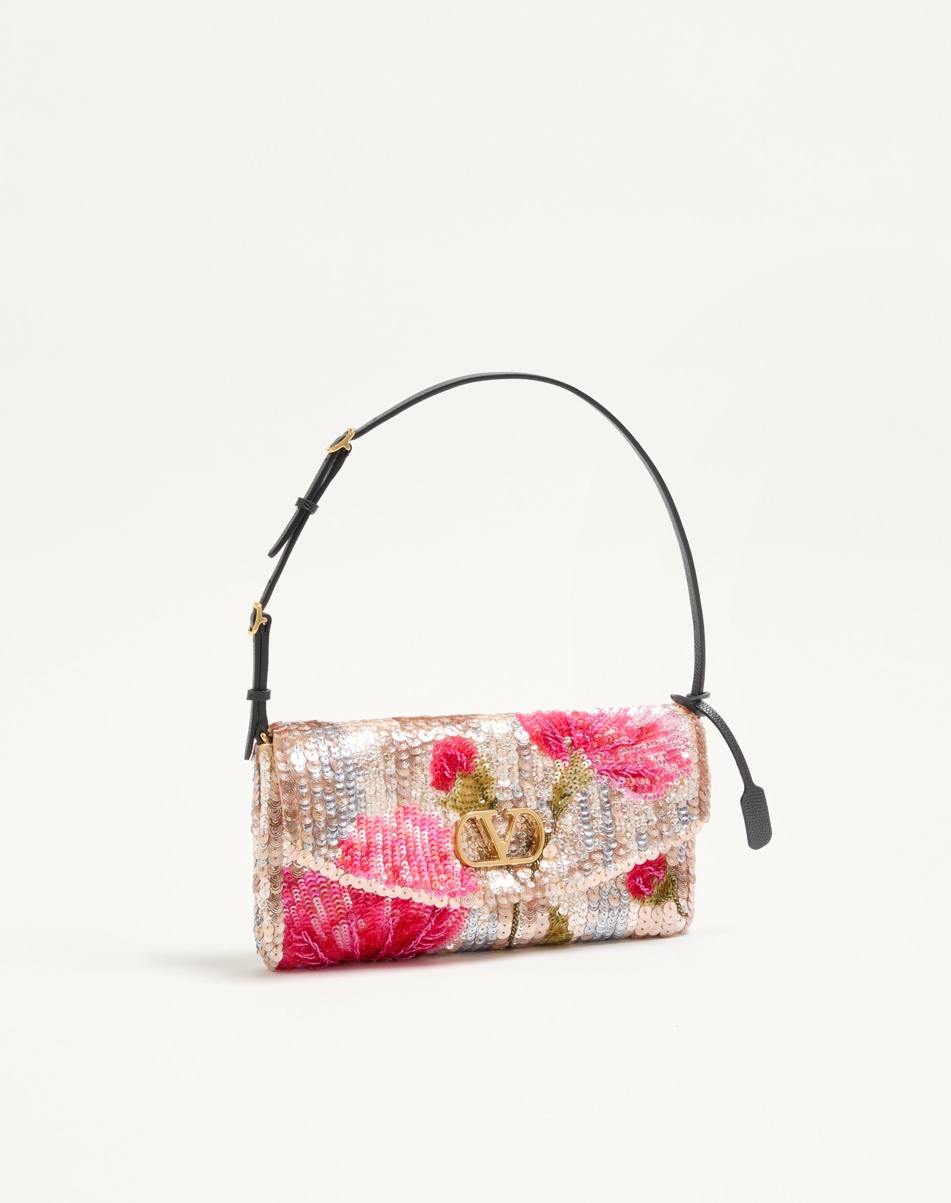 Valentino Garavani Devain Small Embroidered Shoulder Bag