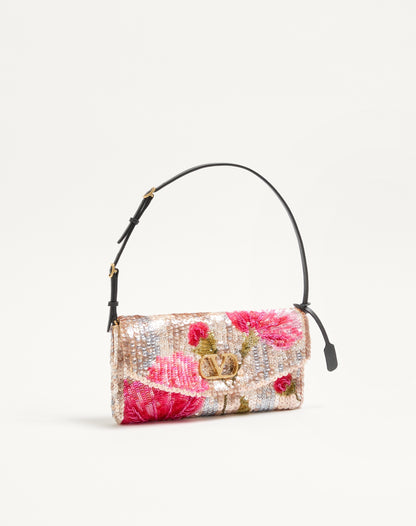 Valentino Garavani Devain Small Embroidered Shoulder Bag