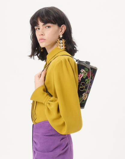 Valentino Garavani Devain Small Embroidered Shoulder Bag