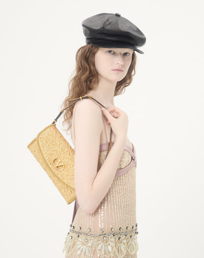 Valentino Garavani Devain Small Shoulder Bag In Cloqué Jacquard Fabric.