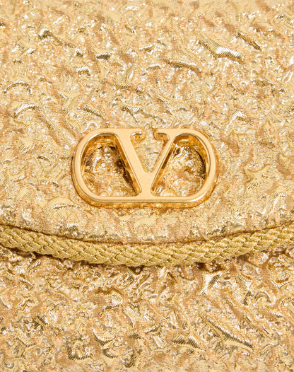 Valentino Garavani Devain Small Shoulder Bag In Cloqué Jacquard Fabric.
