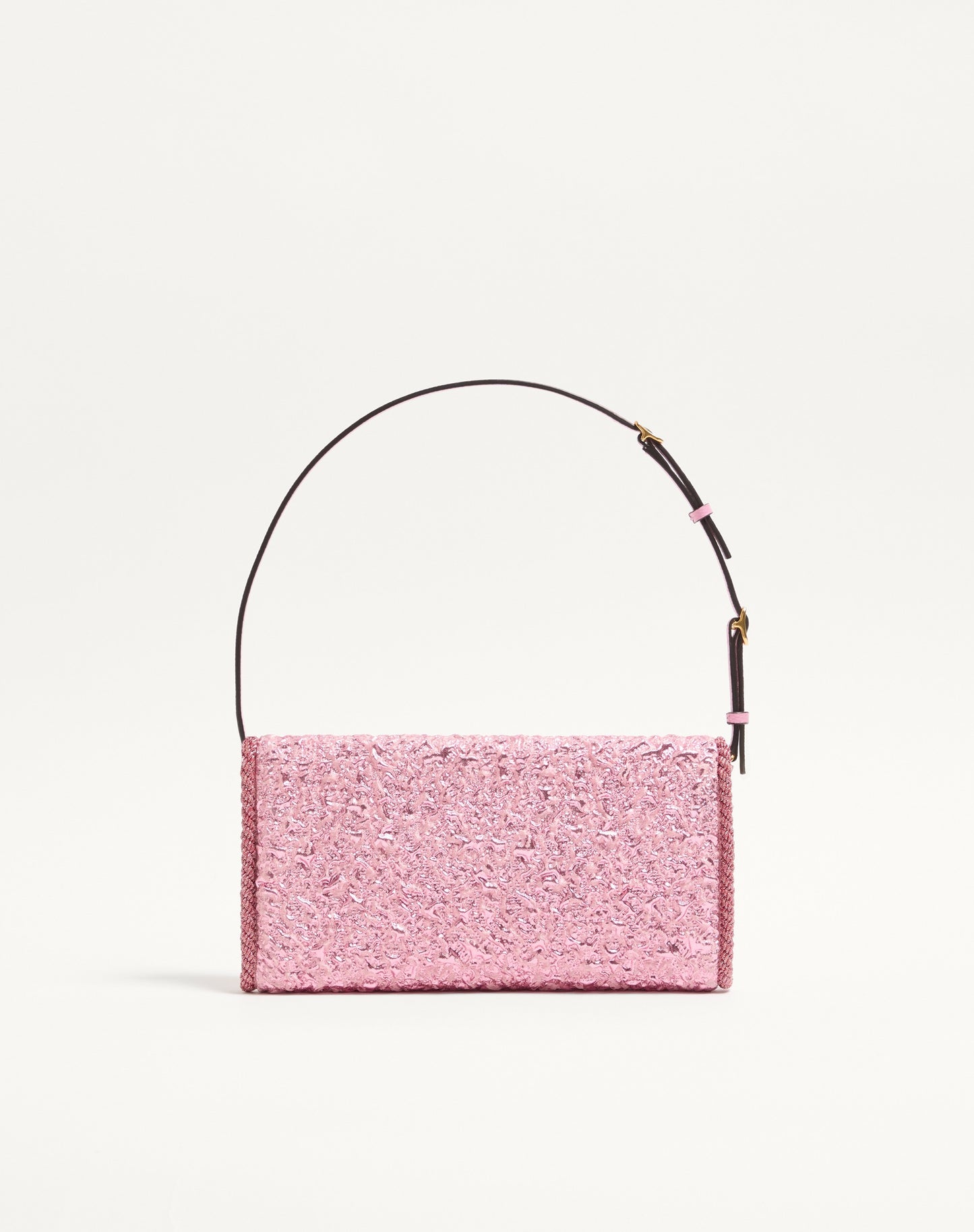 Valentino Garavani Devain Small Shoulder Bag In Cloqué Jacquard Fabric.
