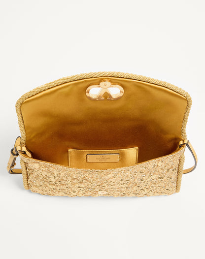 Valentino Garavani Devain Small Shoulder Bag In Cloqué Jacquard Fabric.