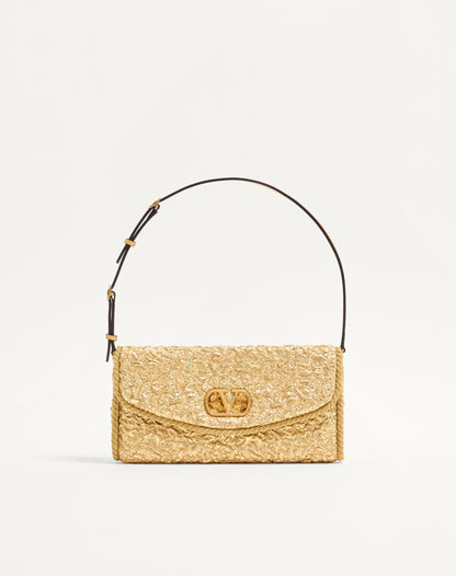Valentino Garavani Devain Small Shoulder Bag In Cloqué Jacquard Fabric.