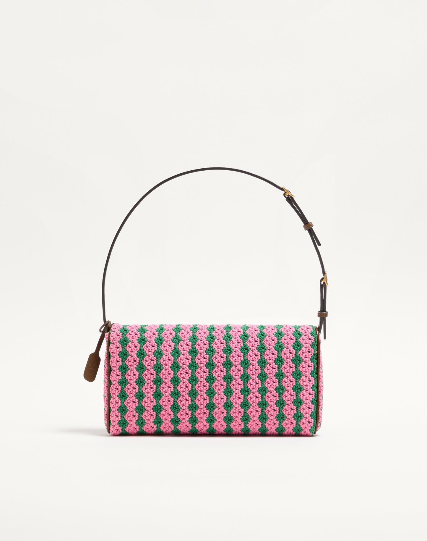 Valentino Garavani Devain Small Shoulder Bag In Crochet Fabric