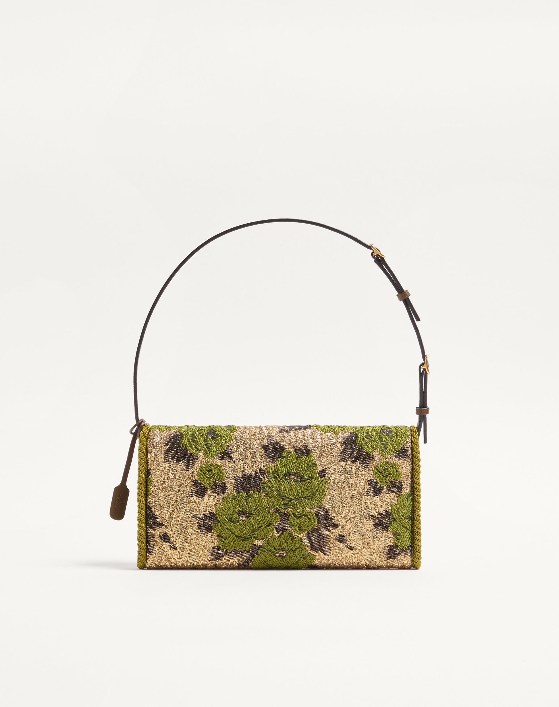 Valentino Garavani Devain Small Shoulder Bag In Jacquard Lurex Fabric