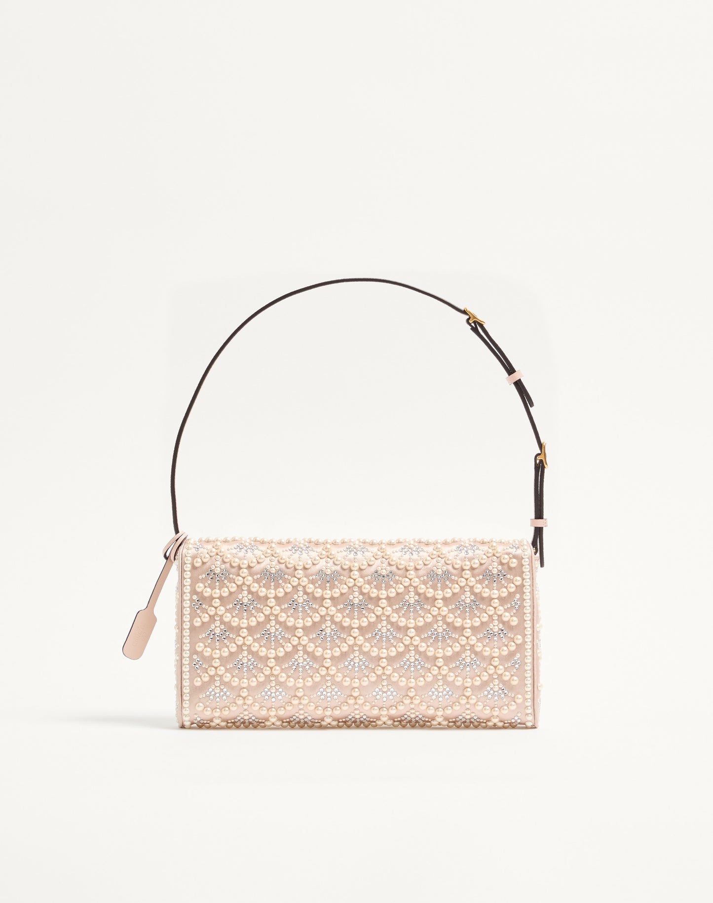 Valentino Garavani Devain Small Shoulder Bag With Pearls And Rhinestones