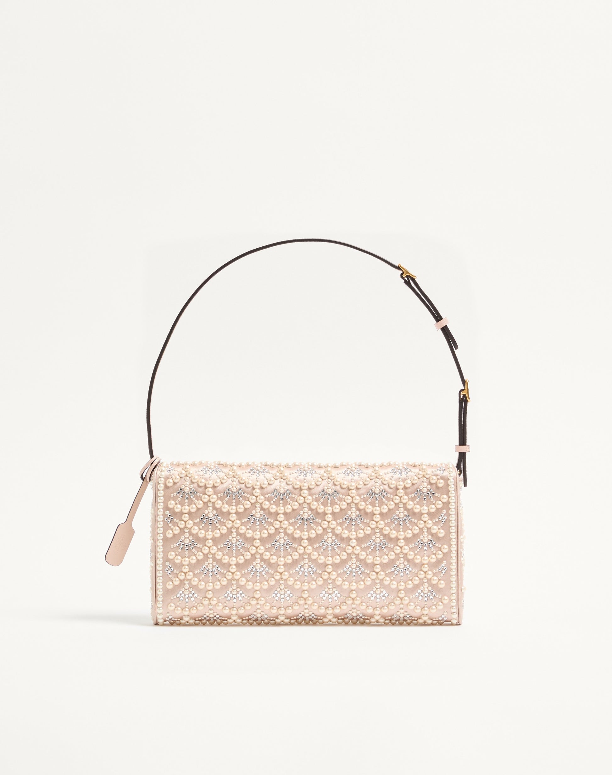 Valentino Garavani Devain Small Shoulder Bag With Pearls And Rhinestones