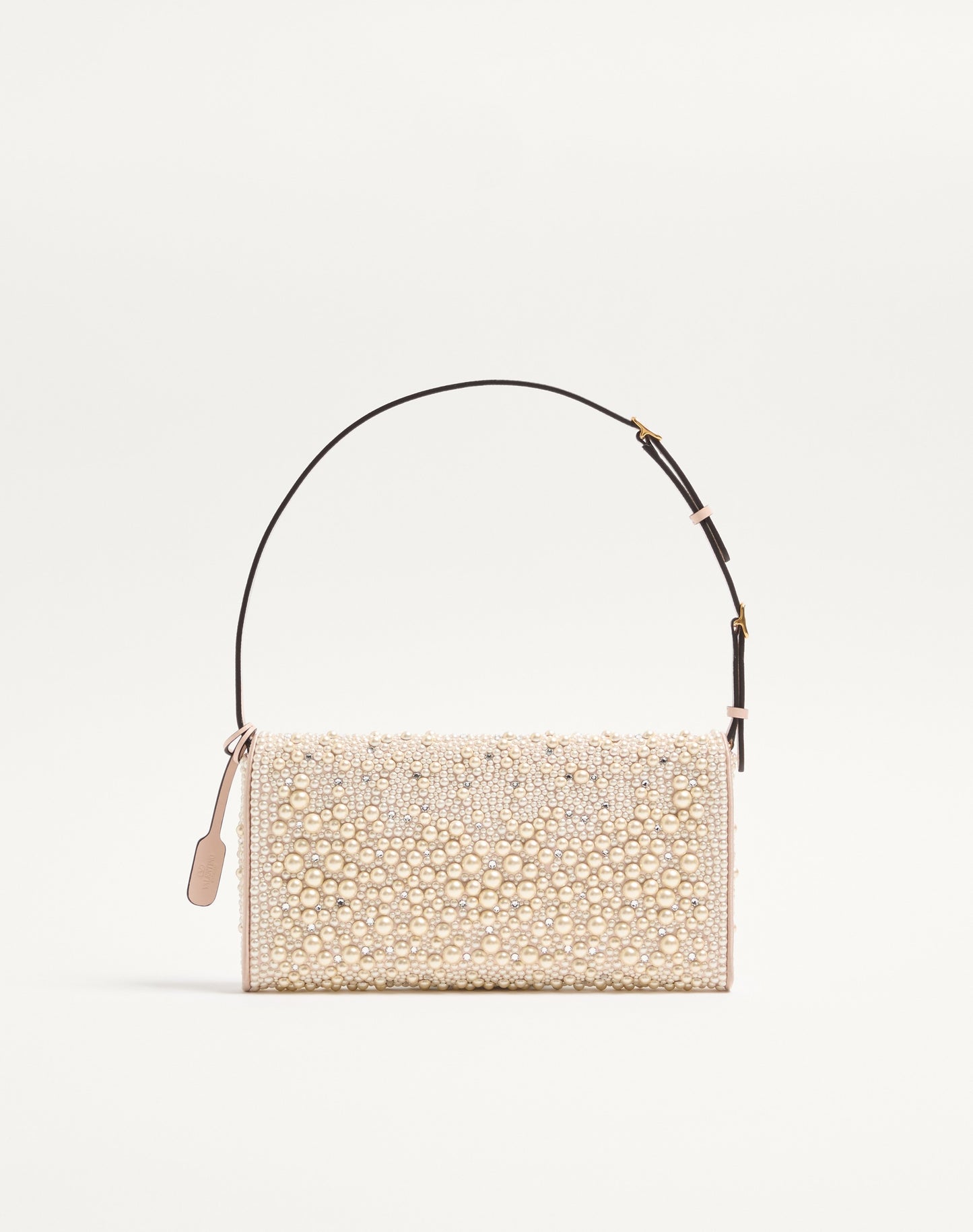 Valentino Garavani Devain Small Shoulder Bag With Pearls And Rhinestones