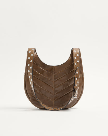 Valentino Garavani Hoboho Small Hobo Bag In Chevron-patterned Nappa Leather