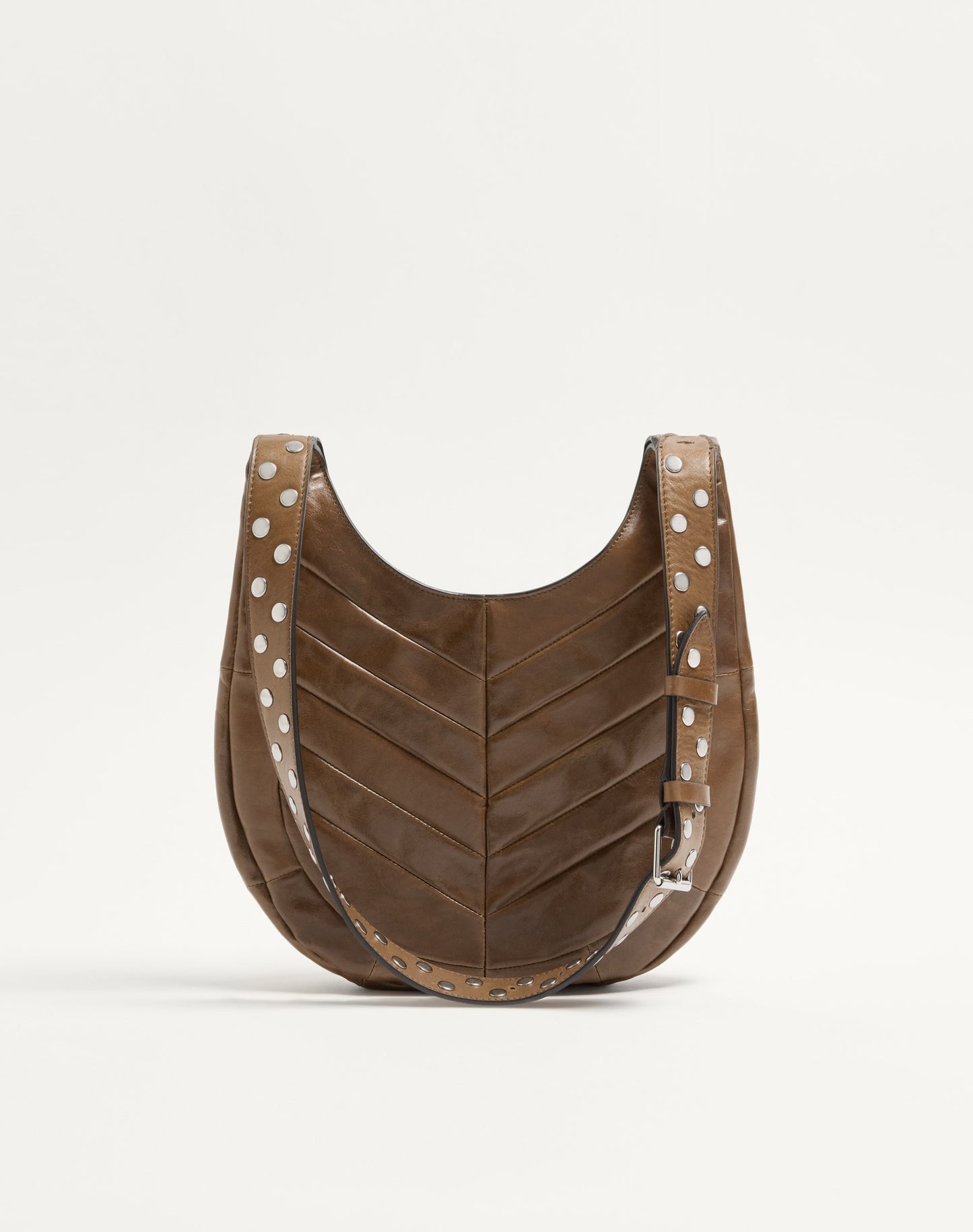 Valentino Garavani Hoboho Small Hobo Bag In Chevron-patterned Nappa Leather