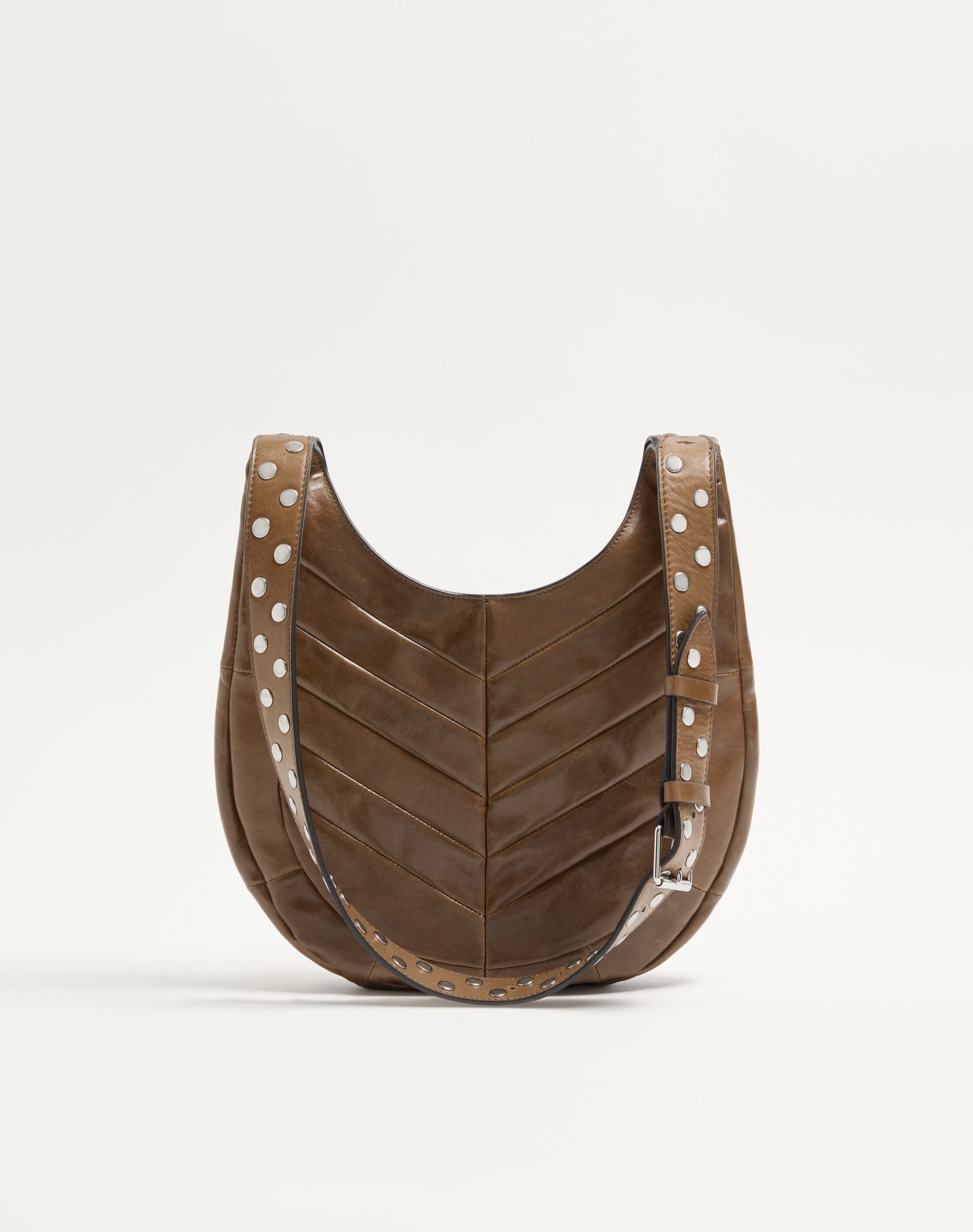 Valentino Garavani Hoboho Small Hobo Bag In Chevron-patterned Nappa Leather