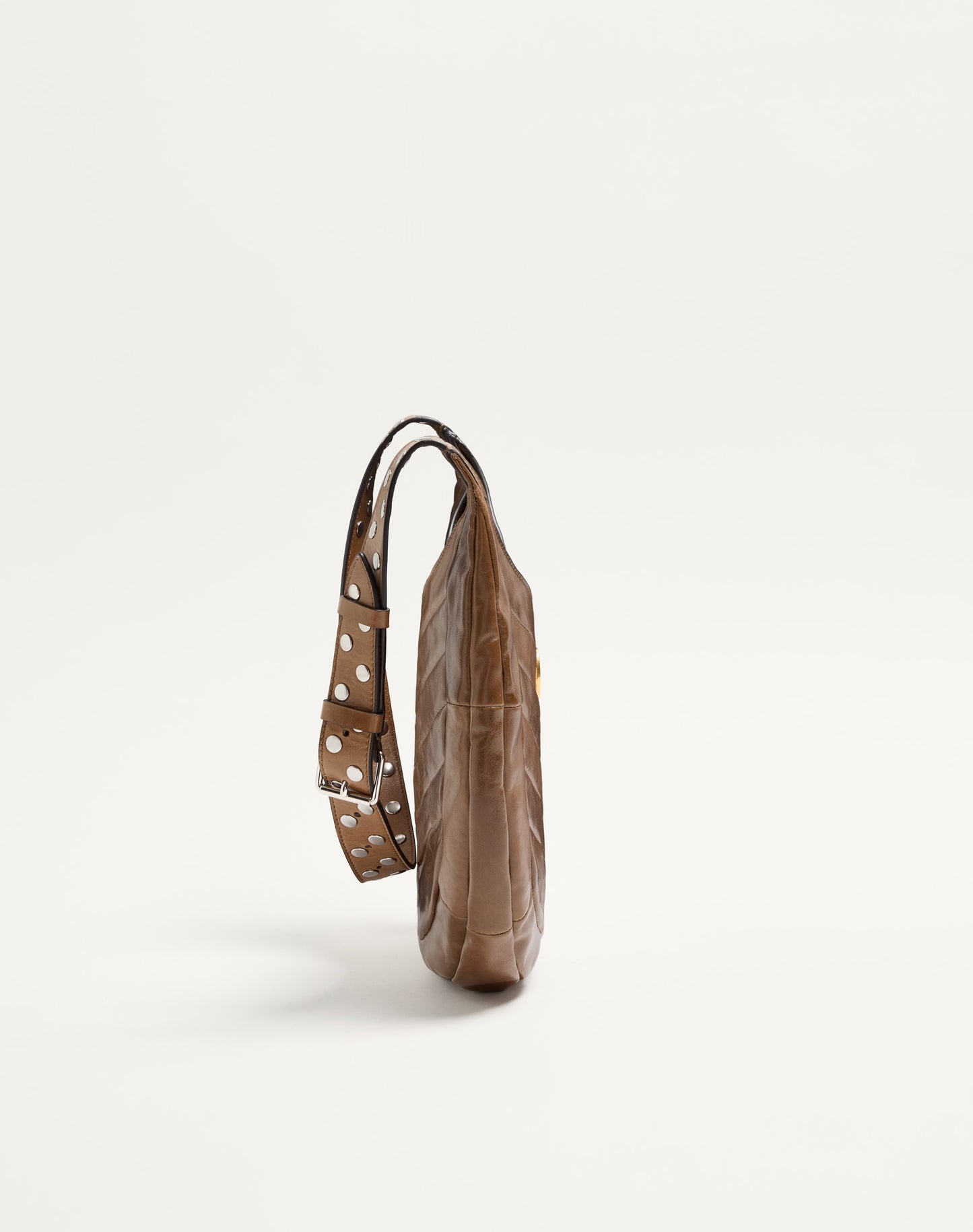 Valentino Garavani Hoboho Small Hobo Bag In Chevron-patterned Nappa Leather
