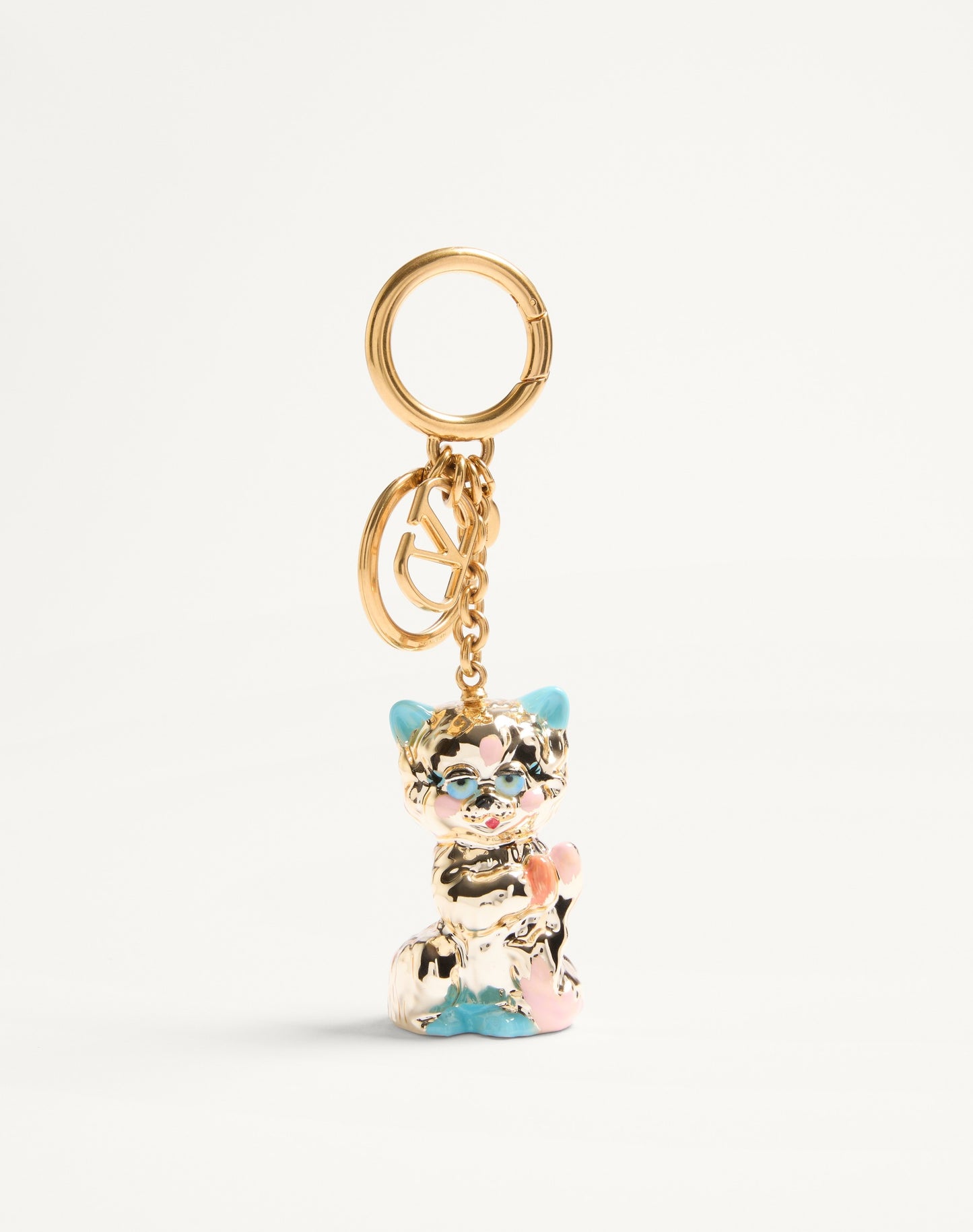 Valentino Garavani Le Chat De La Maison Nylon Bag Charm With Key Ring