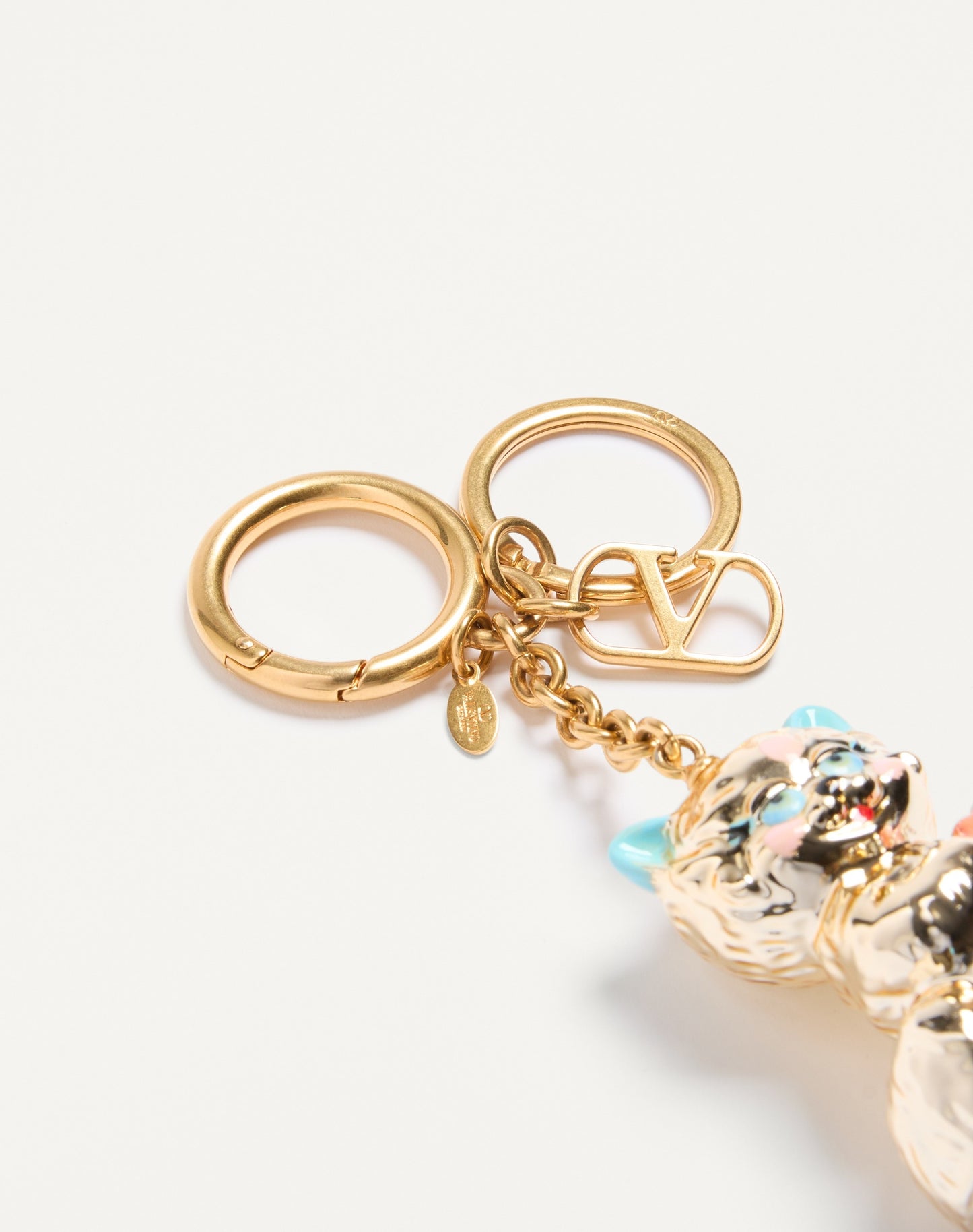 Valentino Garavani Le Chat De La Maison Nylon Bag Charm With Key Ring